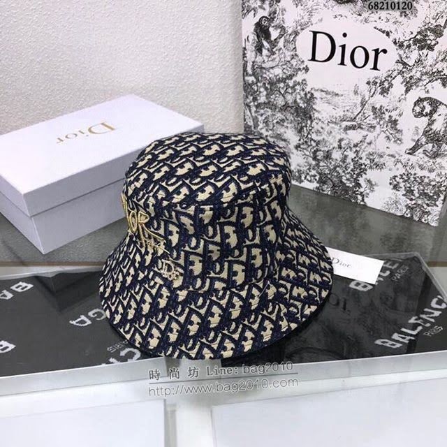 Dior新品女士帽子 迪奧老花漁夫帽遮陽帽  mm1445